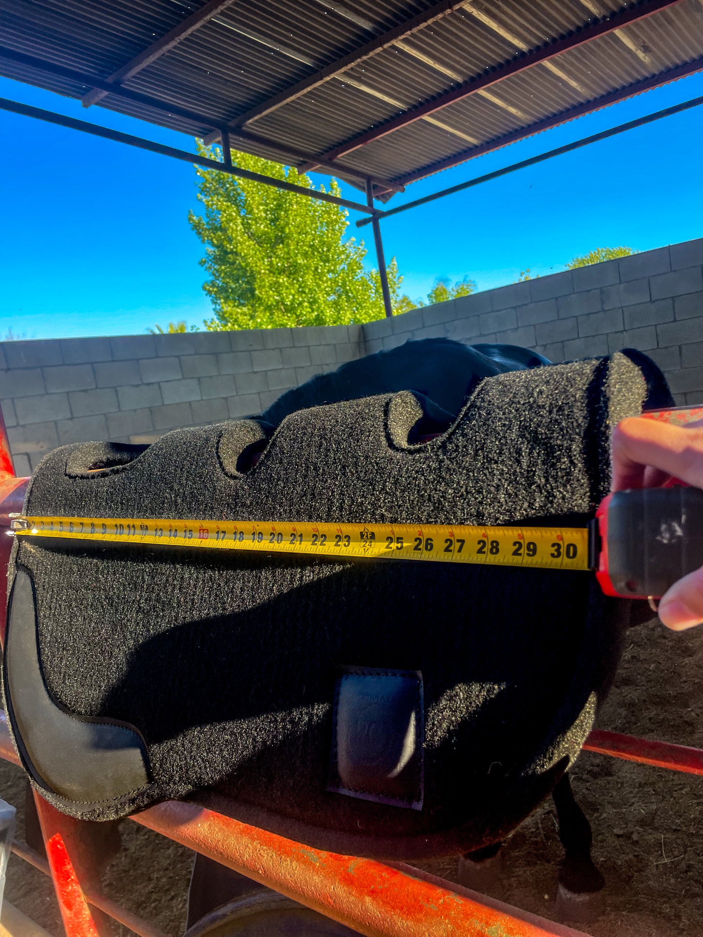 Black Charro Saddle Pad ~ Suadero Cola de Pato