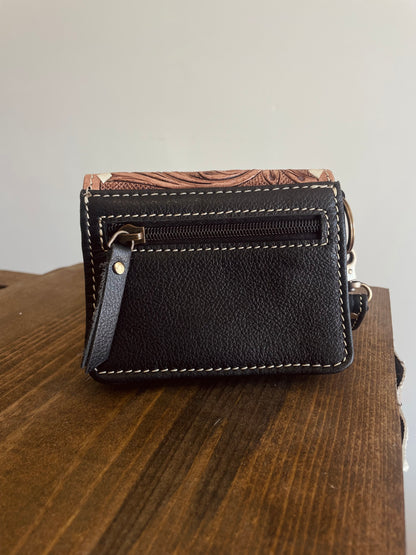 Mini Cowhide Wristlet