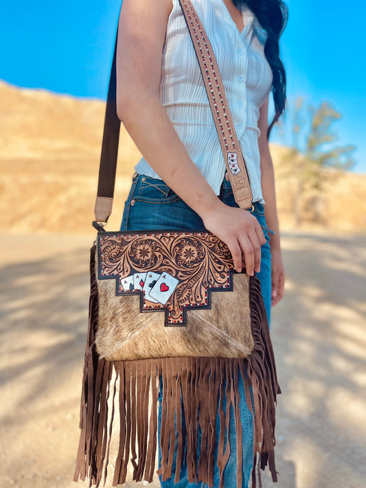 Ace Cowhide Purse Set♣️♥️