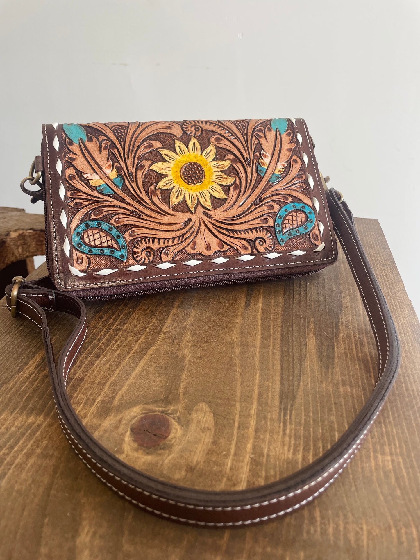 Sunflower Leather Purse