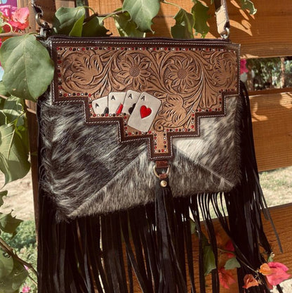 Ace Cowhide Purse Set♣️♥️