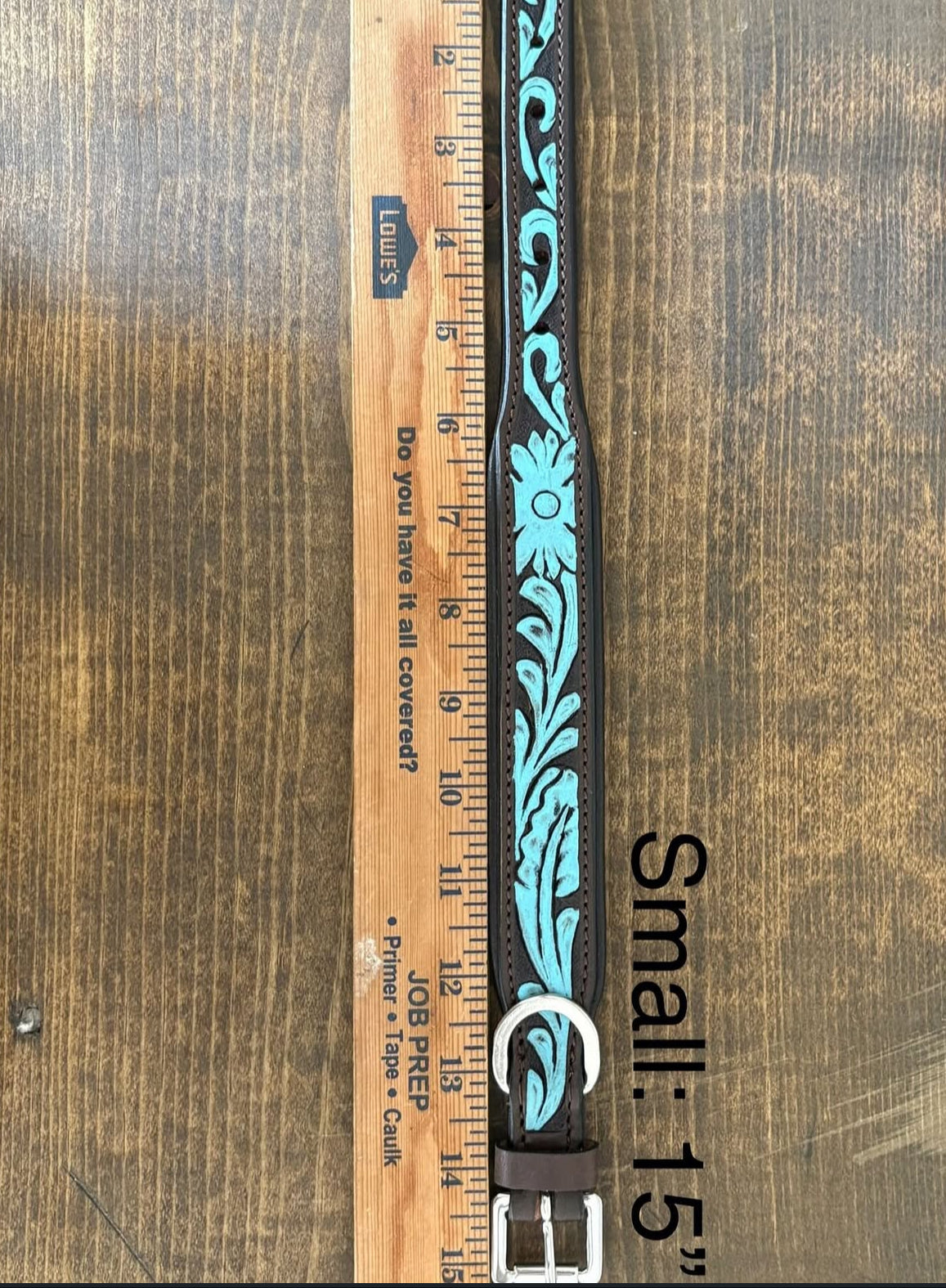 Blue Tooled Dog Collar