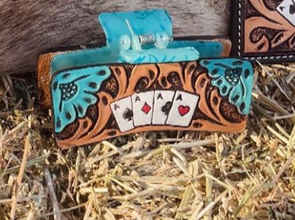 Turquoise Ace Hair Clip