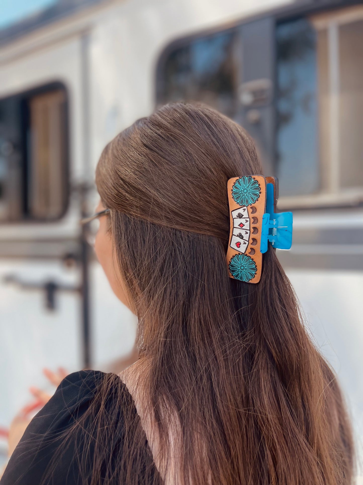 Turquoise Ace Hair Clip