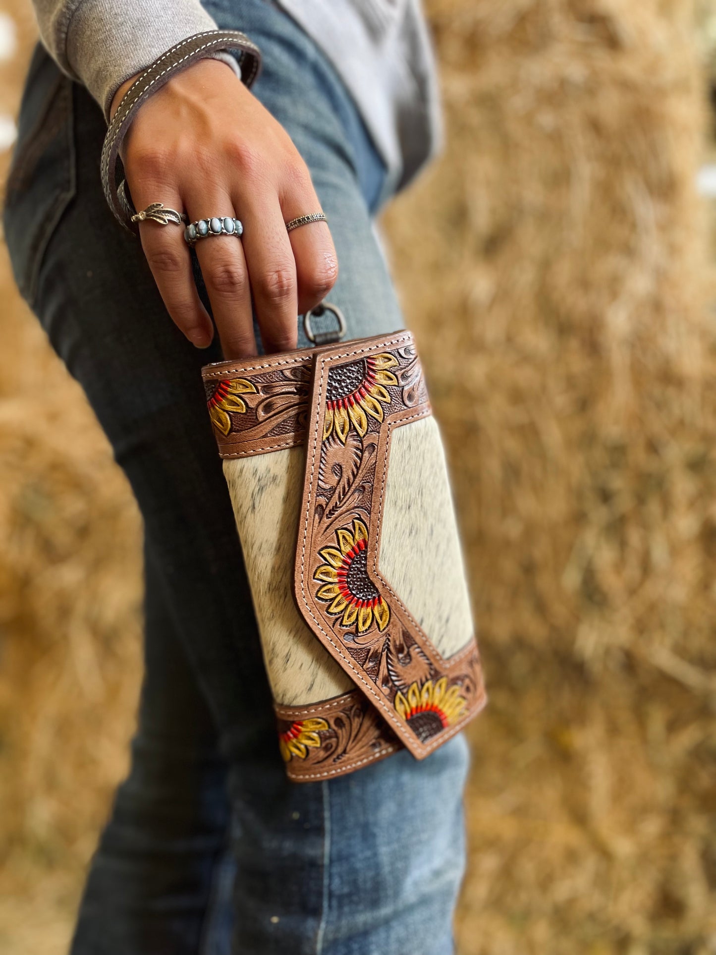 Sunflower Wristlet