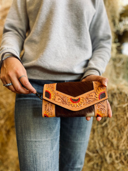 Sunflower Wristlet