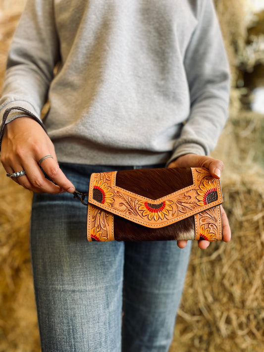 Sunflower Wristlet