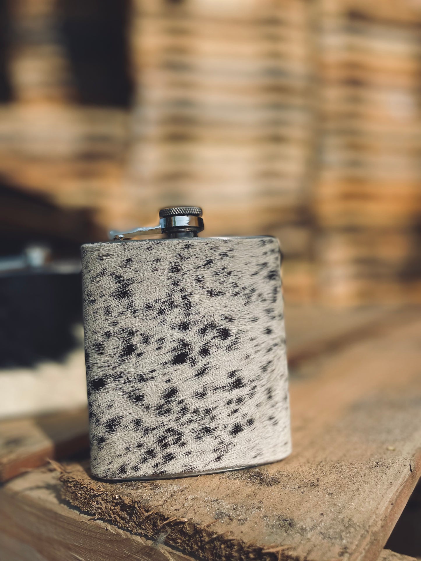 Cowhide Flask