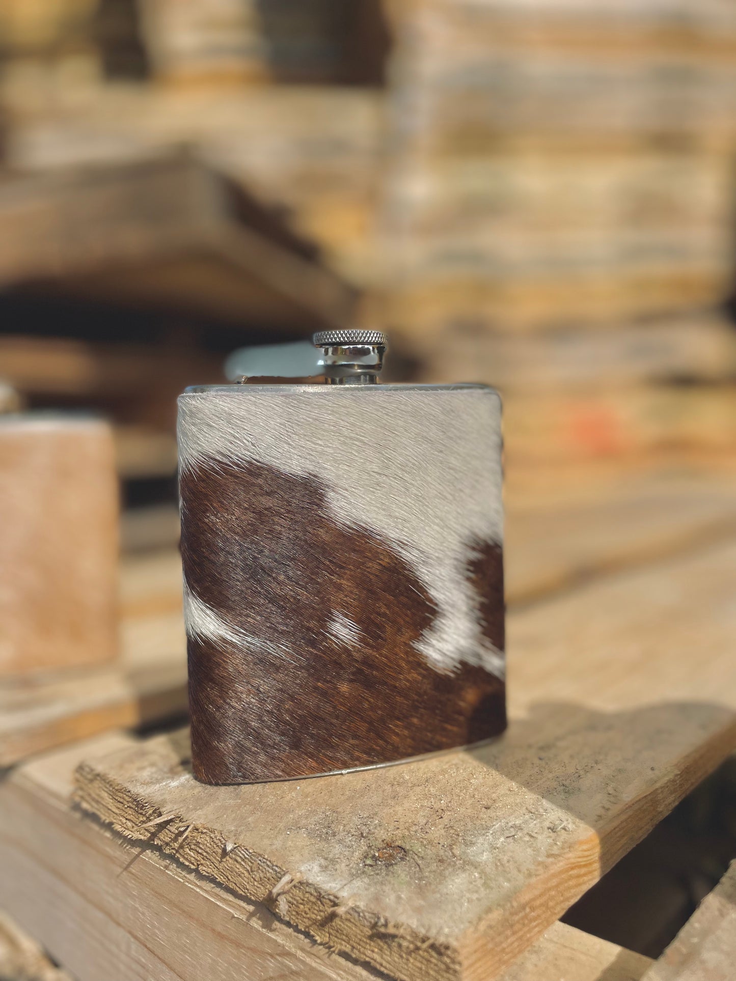 Cowhide Flask